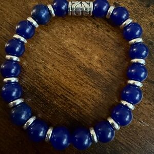 Lapis Lazuli Blue Gemstone Bracelet